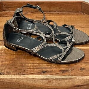 Stuart Weitzman Lead Serpent Sandals Flats